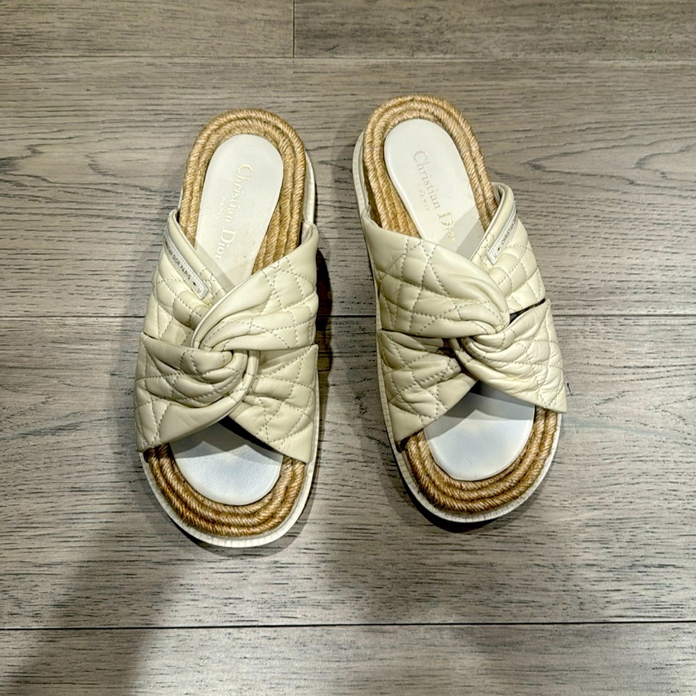 Dior off white espadrille